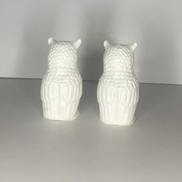 White Owl with Amethyst Flower Salt & Pepper Shakers - Picture 4 of 8
